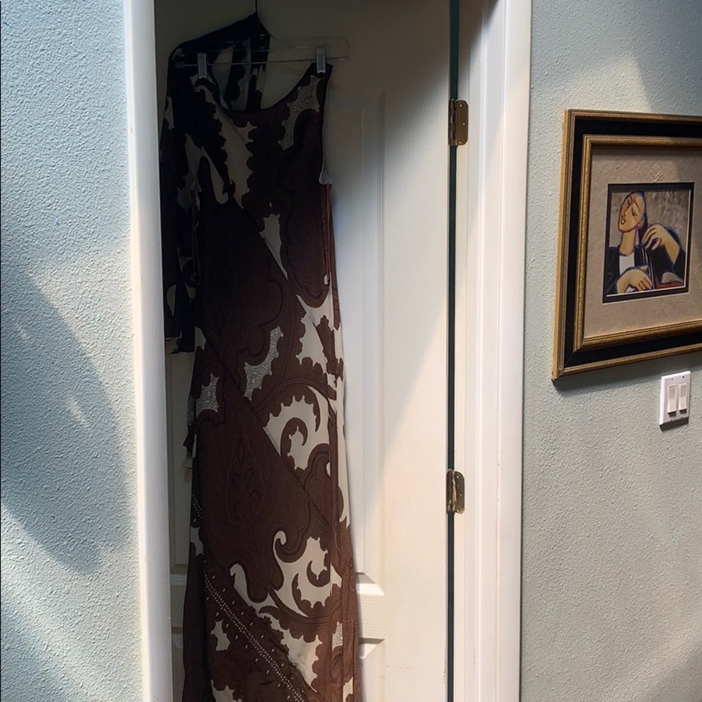 Silk dress with scarf